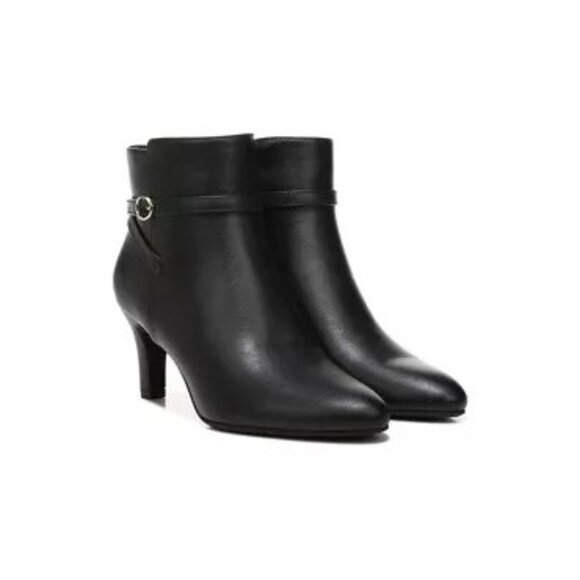 LifeStride Women's Black Ankle Boots 8M Side Zipper Pointed Toe - Picture 1 of 13